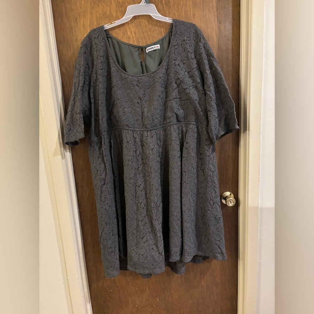SWAK Harlow Lace Dress Grey